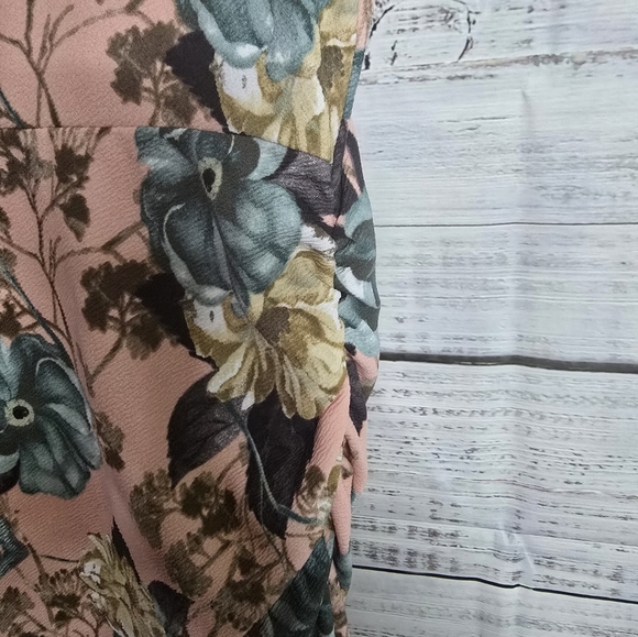 Pink Blush Floral Maternity Knee Length Dress Womans Size Large - Picture 3 of 5